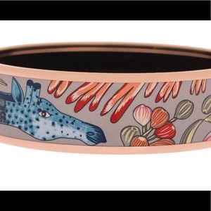 Hermes Printed Enamel Wide Bracelet